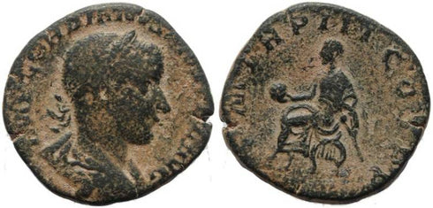 Roman coin of Emperor Gordian III - P M TR P III COS P P
